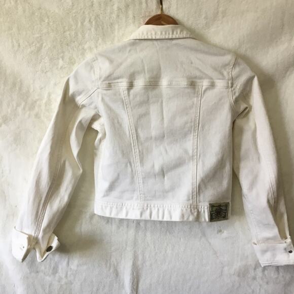 Ralph Lauren Girl White Cropped Denim Jacket - Picture 9 of 14